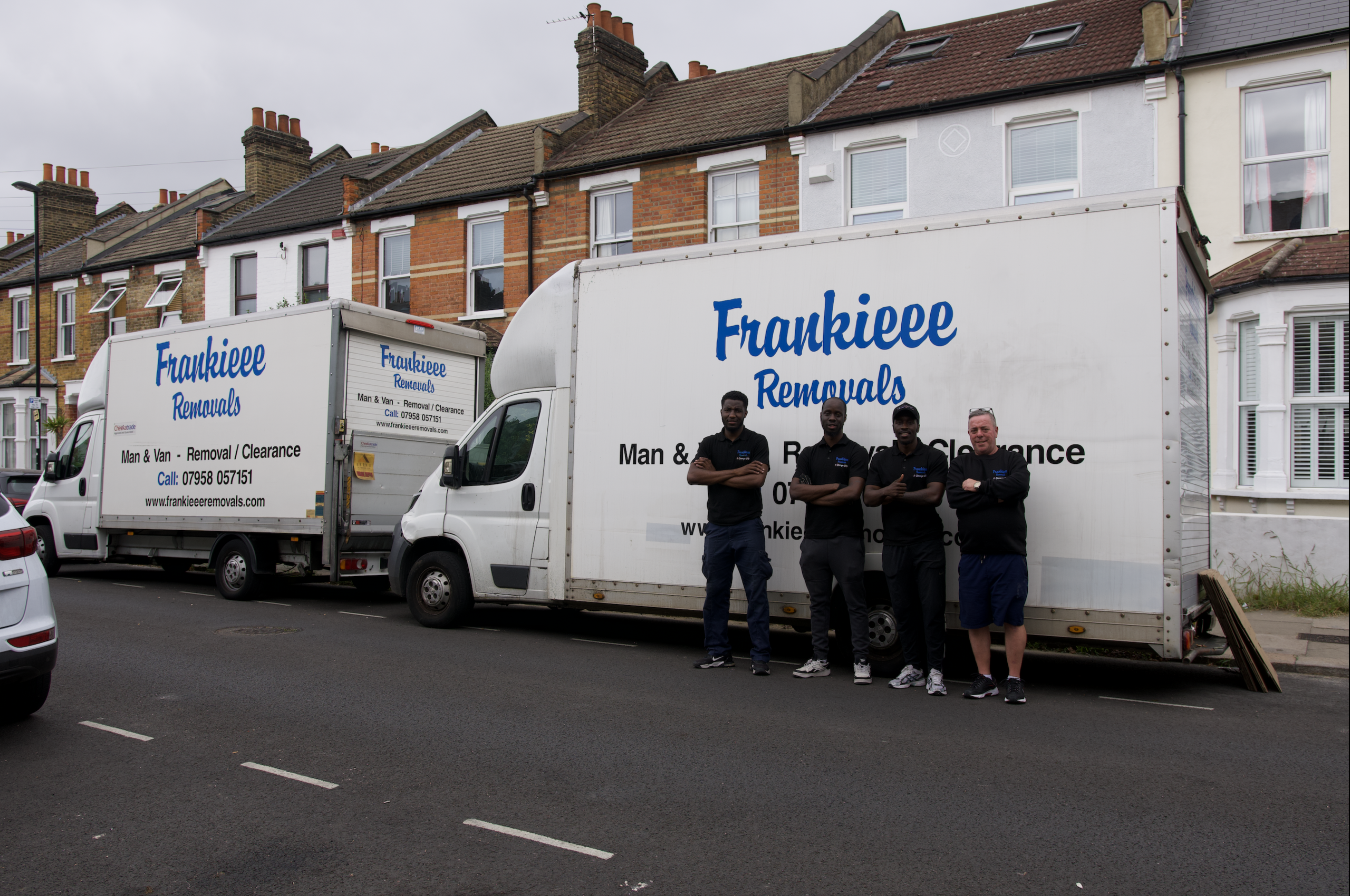 Frankieee Removals team and van ready for a London home move